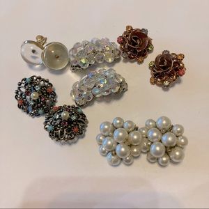 3/$25 💋 CORO VINTAGE EARRINGS PEARLS BEADS BUNDLE